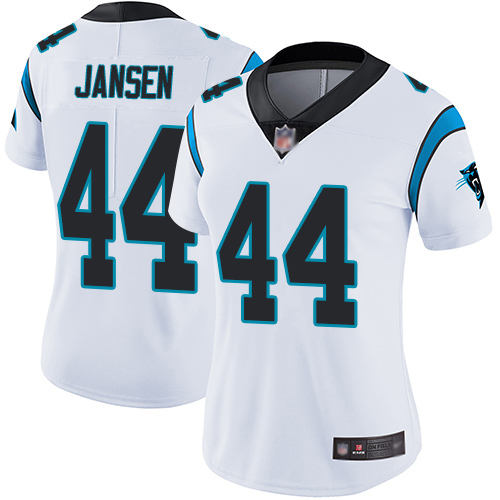 Carolina Panthers Limited White Women J.J. Jansen Road Jersey NFL Football #44 Vapor Untouchable